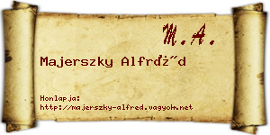 Majerszky Alfréd névjegykártya